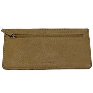 GENUINE LEATHER Unisex Credit Card ID Cash Coin Holder Tan